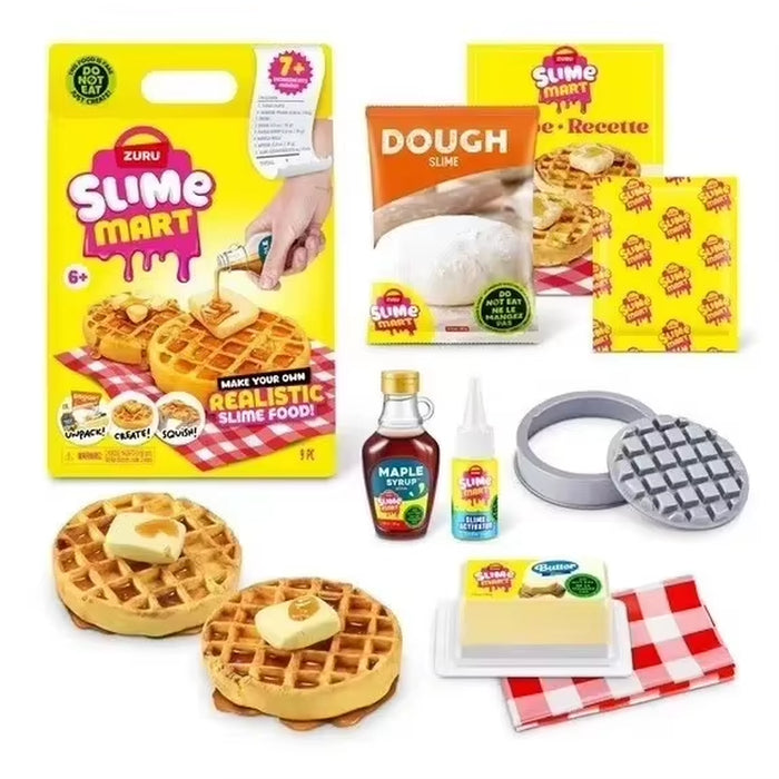 Slime Mart Blind Box Diy Gift Toys Stress Relief Slime Gift Hamburger Pizza Shopping Cart Diy Set Mystery Box