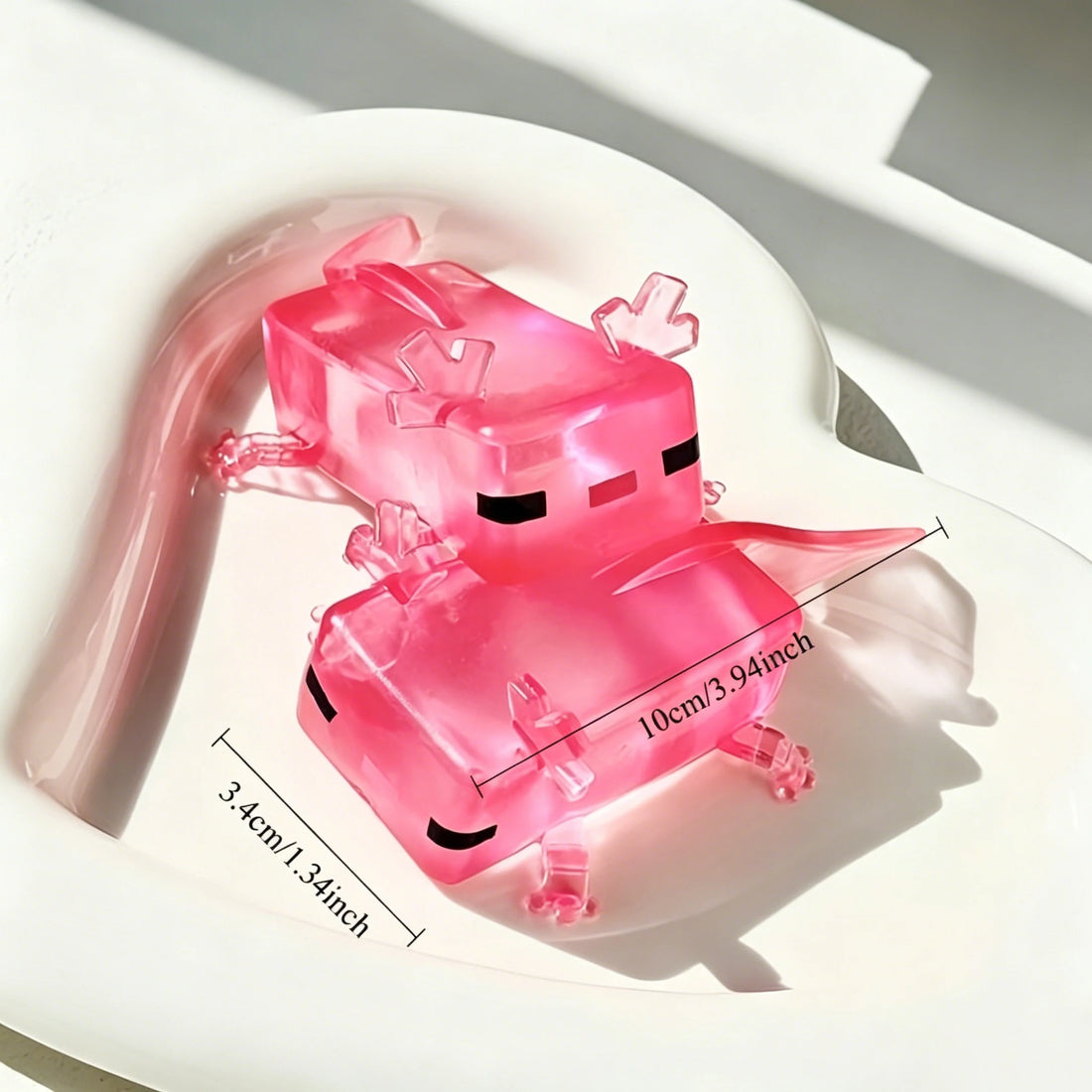 Transparent Cube Axolotl Squishy – photo 2