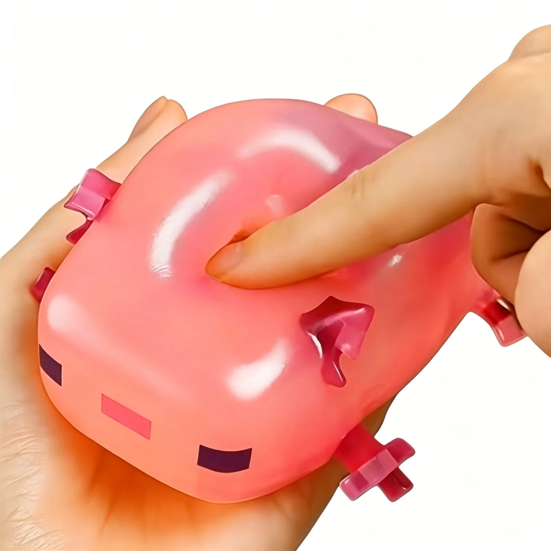 Transparent Cube Axolotl Squishy – photo 4