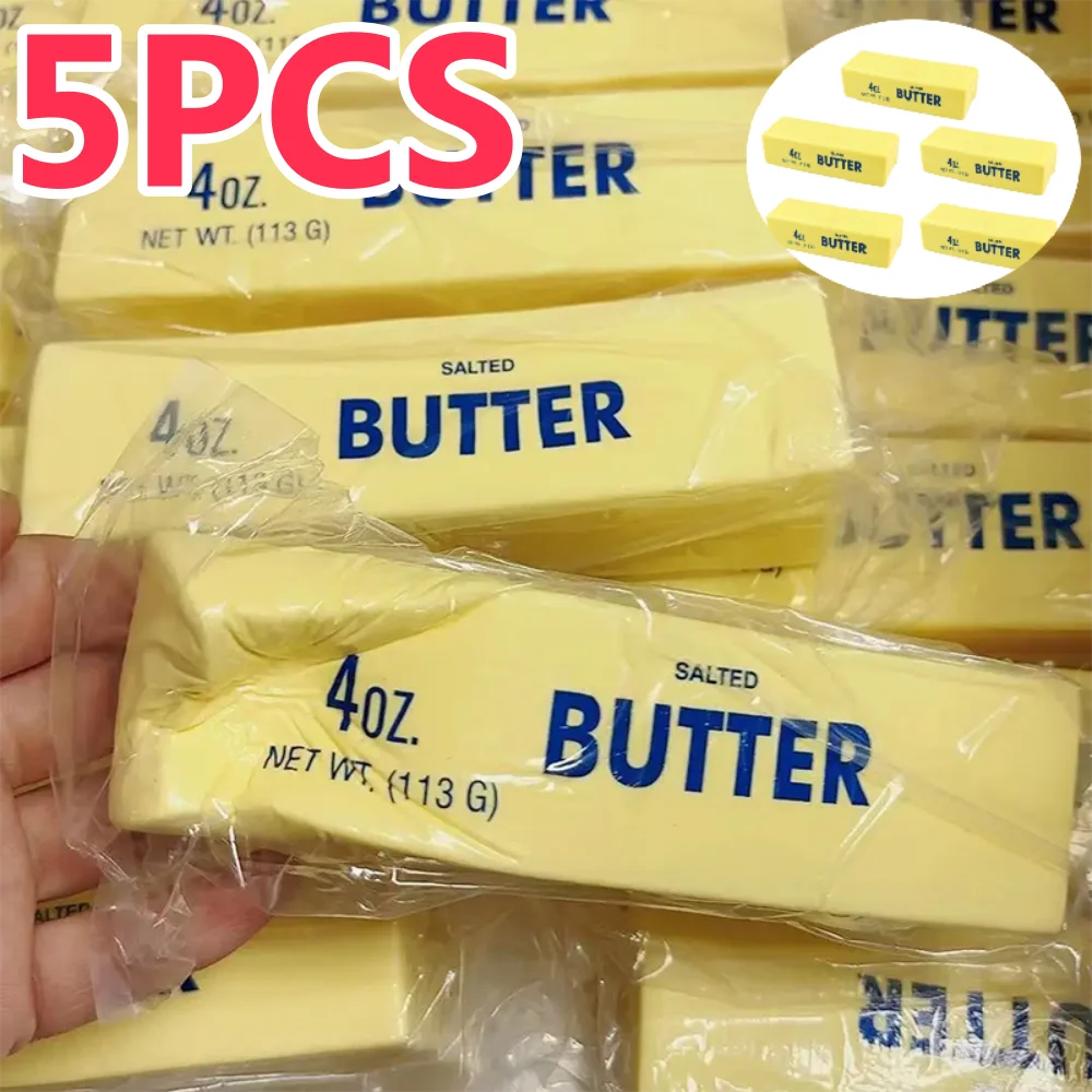 5/1PCS Squeeze Me, I'm a Butter Stick! The Cheesiest Stress Buster for Your Anxiety and Prank Needs!