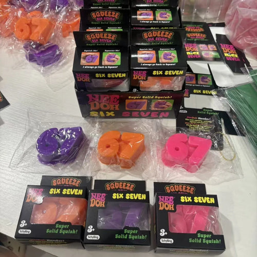 New Style Number 67 TPR Squishy Toy Set, Creative Soft Squeeze Fidget Toys for Stress Relief and Daily Relaxation